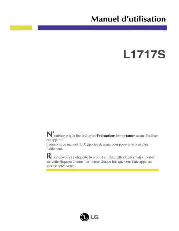 LG L1717S-GN Manuel du propriétaire | Fixfr