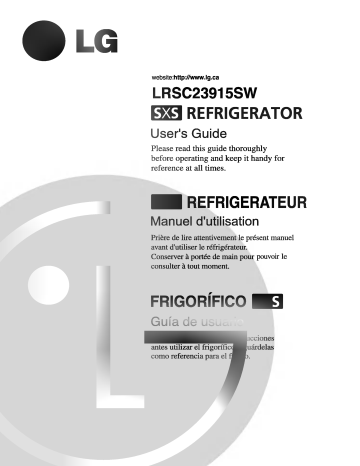 LG LRSC23915SW Manuel du propriétaire | Fixfr