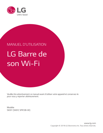 LG SK6Y Manuel du propriétaire | Fixfr