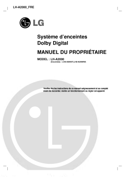 LG LHS-A2000W Manuel du propriétaire