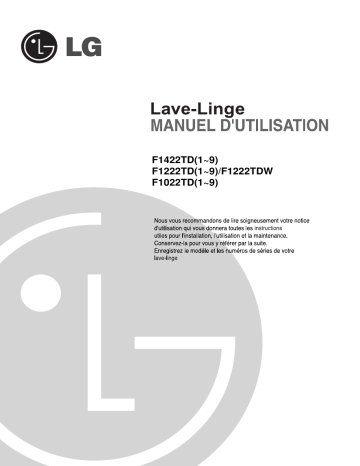 LG F1222TDW Manuel du propriétaire | Fixfr