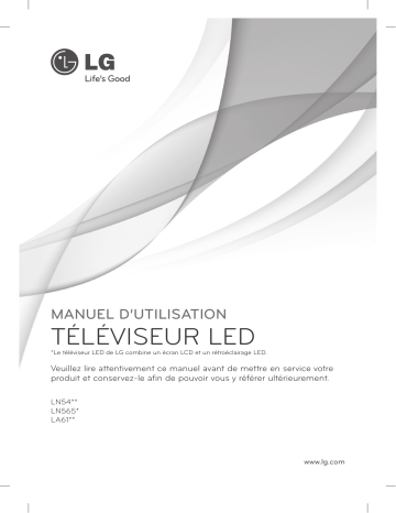 LG 55LN5400-TA Manuel du propriétaire | Fixfr