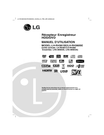 LG LH-RH360SE Manuel du propriétaire | Fixfr