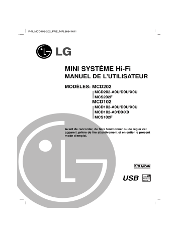 LG MCD202 Manuel du propriétaire | Fixfr