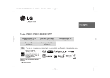 LG HT564DG Manuel du propriétaire | Fixfr