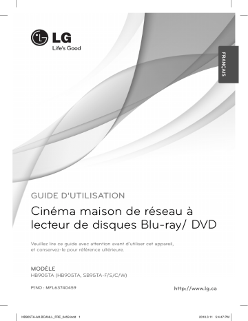 LG HB905TA Manuel du propriétaire | Fixfr