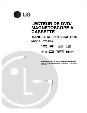 LG DVC5930 Manuel du propriétaire | Fixfr
