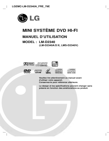 LG LM-D2340A Manuel du propriétaire | Fixfr