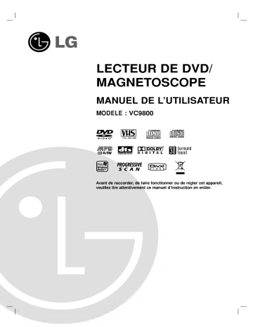LG VC9800 Manuel du propriétaire | Fixfr