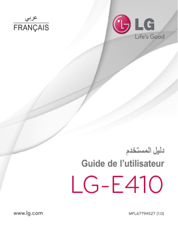 LG LGE410 Manuel du propriétaire | Fixfr