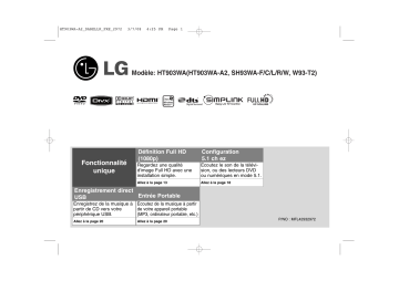 LG HT904WA Manuel du propriétaire | Fixfr