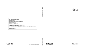 LG KU990I Manuel du propriétaire | Fixfr