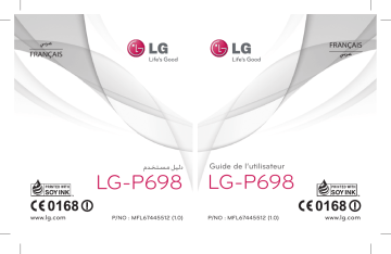LGP698 | LG P698 Manuel du propriétaire | Fixfr