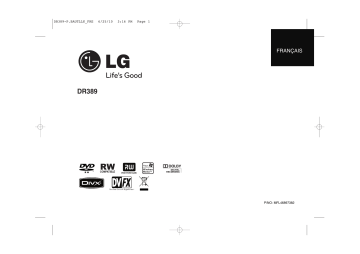 LG DR389 Manuel du propriétaire | Fixfr