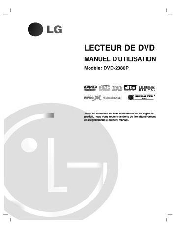 LG DVD-2380P Manuel du propriétaire | Fixfr