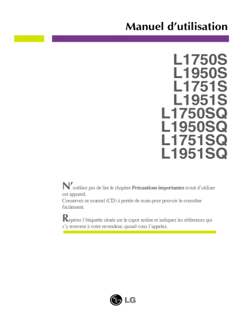 LG L1950SQ-BN Manuel du propriétaire | Fixfr