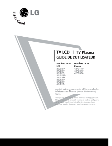 LG 42PC1RV Manuel du propriétaire | Fixfr