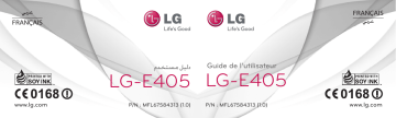 LG LGE405 Manuel du propriétaire | Fixfr