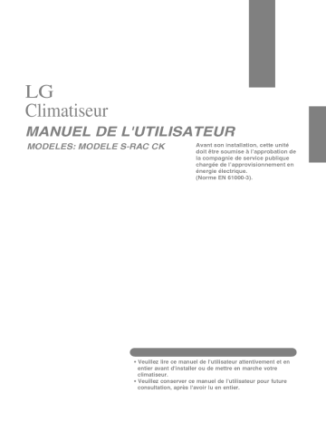 LS-C096QLA2 | LS-H126RLA2 | LS-C186TLA2 | LS-H096QLA2 | LG LS-H246TLA2 Manuel du propriétaire | Fixfr