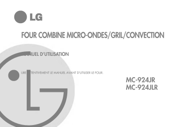 LG MC-924JLR Manuel du propriétaire | Fixfr