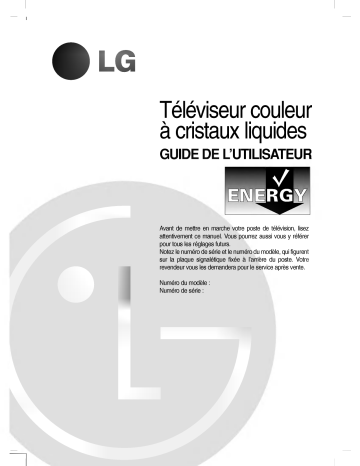 LG RZ-20LZ50 Manuel du propriétaire | Fixfr