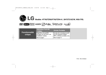 LG HT762TZW Manuel du propriétaire | Fixfr
