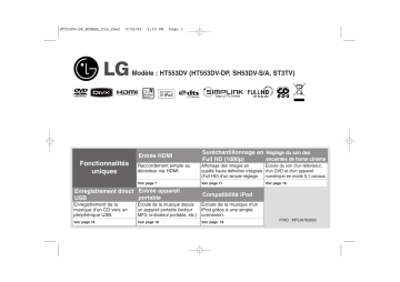 LG HT553DV Manuel du propriétaire | Fixfr