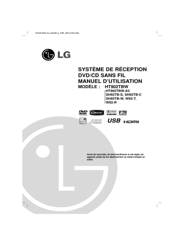 LG HT902TBW Manuel du propriétaire | Fixfr