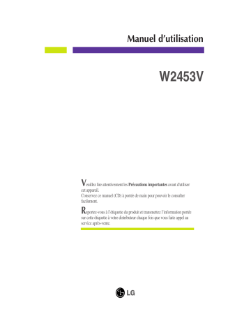 LG W2453V-PF Manuel du propriétaire | Fixfr