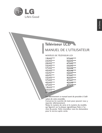 22LH20R | 42LH20R | 47LH50YR | LG 42LH70YR Manuel du propriétaire | Fixfr