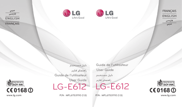 LG LGE612 Manuel du propriétaire | Fixfr