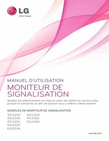 32LS33A-5B | LG 47LS33A-5B Manuel du propriétaire | Fixfr