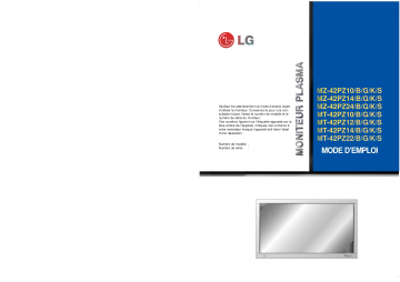 LG MZ-42PZ10 Manuel du propriétaire | Fixfr