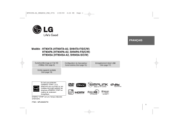 LG HT904TA Manuel du propriétaire | Fixfr