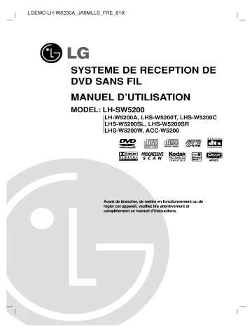 LG LH-W5200A Manuel du propriétaire | Fixfr