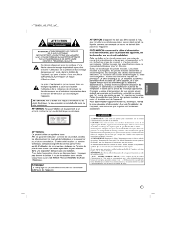 HT303SU-A2 | LG HT303SU Manuel du propriétaire | Fixfr