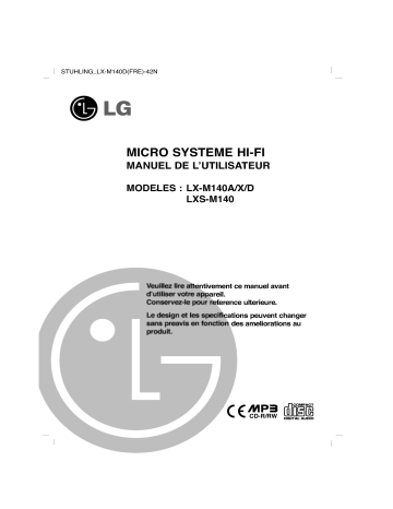 LG LX-M140D Manuel du propriétaire | Fixfr