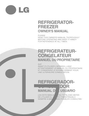 LG GR-652JLP Manuel du propriétaire | Fixfr