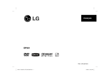 LG DP351 Manuel du propriétaire | Fixfr
