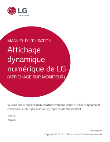 LG 75XE3C-B Manuel du propriétaire | Fixfr