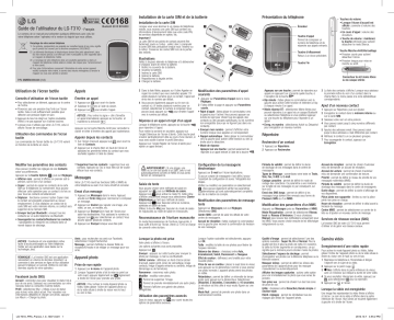 LGT310 | LG-T310 | LG LG T310 Manuel du propriétaire | Fixfr