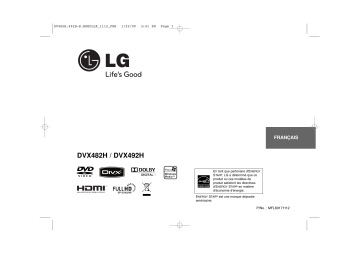 LG DVX482H Manuel du propriétaire | Fixfr