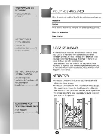 LG LWG0760ACG Manuel du propriétaire | Fixfr