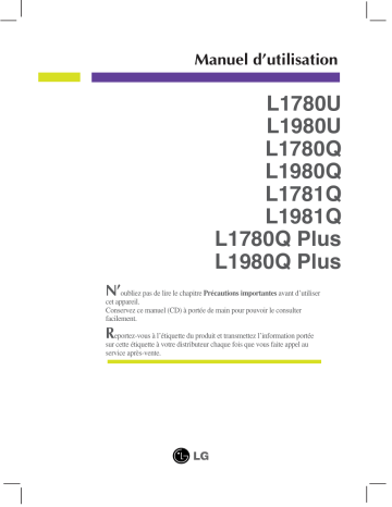 LG L1780Q Manuel du propriétaire | Fixfr