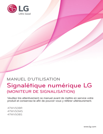 LG 47WV50MS-B Manuel du propriétaire | Fixfr