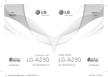 LG LGA230 Manuel du propriétaire | Fixfr