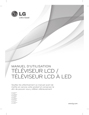 32LS3150 | 42LS3100 | 42LS3150 | 32LS3150-TA | 26CS410 | 42CS410 | LG 32CS410 Manuel du propriétaire | Fixfr