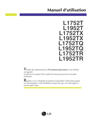 LG L1752TQ-SF Manuel du propriétaire | Fixfr