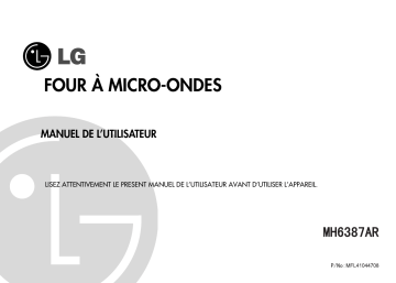 LG MH6387AR Manuel du propriétaire | Fixfr