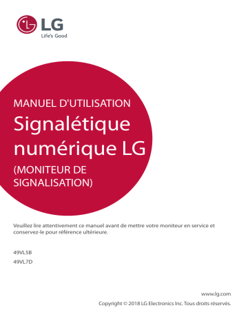 LG 49VL5B-B Manuel du propriétaire | Fixfr